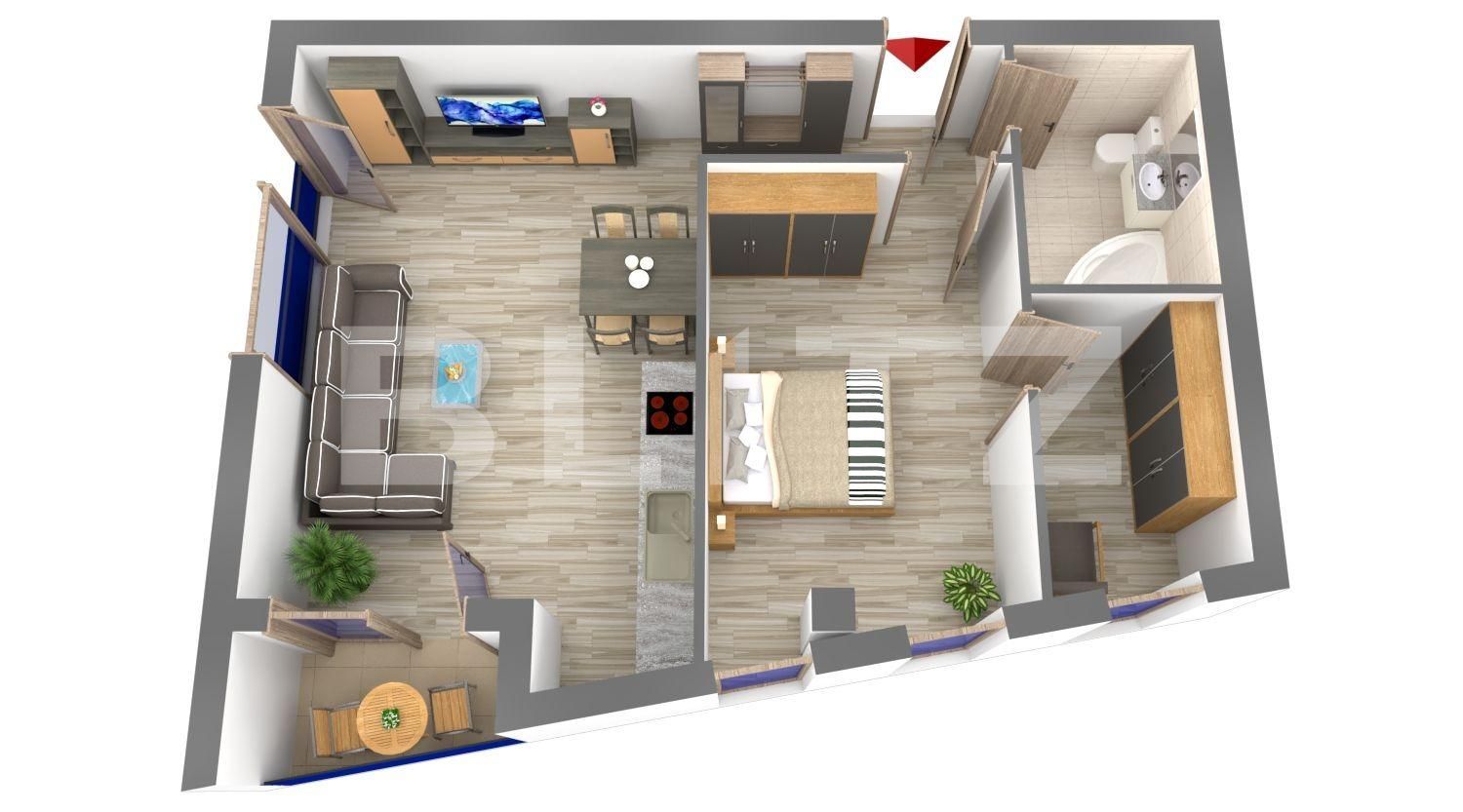 Apartament de vânzare 2 camere Semicentral - 54068AV | BLITZ Cluj-Napoca | Poza1