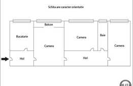 Apartament 3 camere, 62 mp, zona strazii Albac