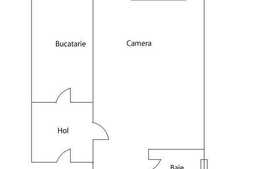 Apartament 1 camera, 35 mp utili, pretabil cabinet medical, zona Interservisan