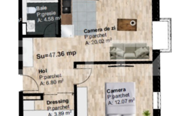 Apartament 2 camere, 47.36 mp utili, imobil nou, zona Leroy Merlin!