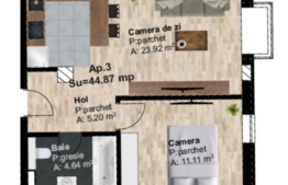 Apartament 2 camere, 44.87 mp utili, imobil nou, zona Leroy Merlin!