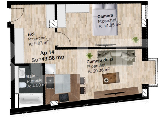 Apartament de vânzare 2 camere Marasti - 54318AV | BLITZ Cluj-Napoca | Poza1
