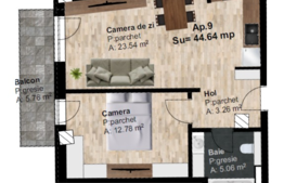 Apartament 2 camere, 44.64 mp utili, imobil nou, zona Leroy Merlin!