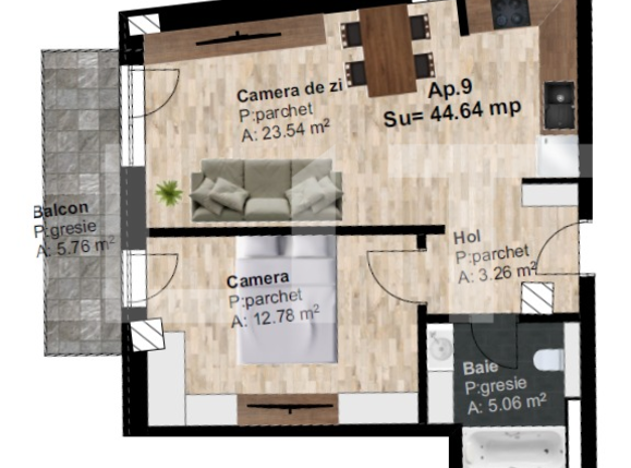 Apartament de vânzare 2 camere Marasti - 54326AV | BLITZ Cluj-Napoca | Poza4