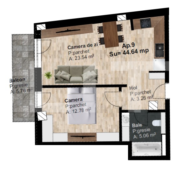 Apartament de vânzare 2 camere Marasti - 54326AV | BLITZ Cluj-Napoca | Poza4