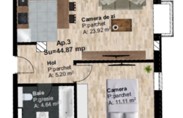 Apartament 2 camere, 44.87 mp utili, imobil nou, zona Leroy Merlin!
