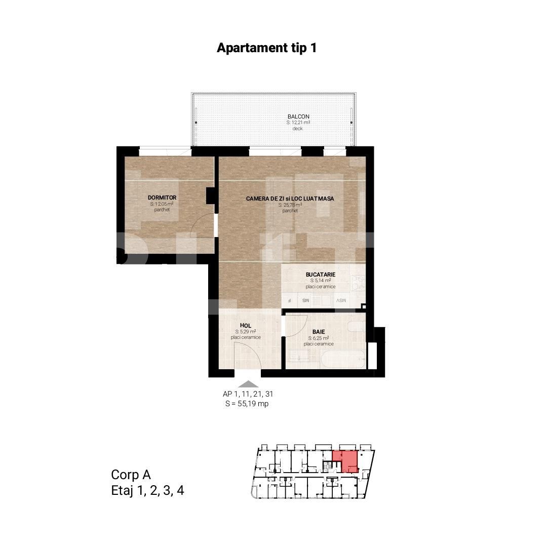 Apartament de vânzare 2 camere Semicentral - 54333AV | BLITZ Cluj-Napoca | Poza1