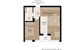 Apartament 2 camere, 52,19 mp, logie, semifinisat, zona Dedeman