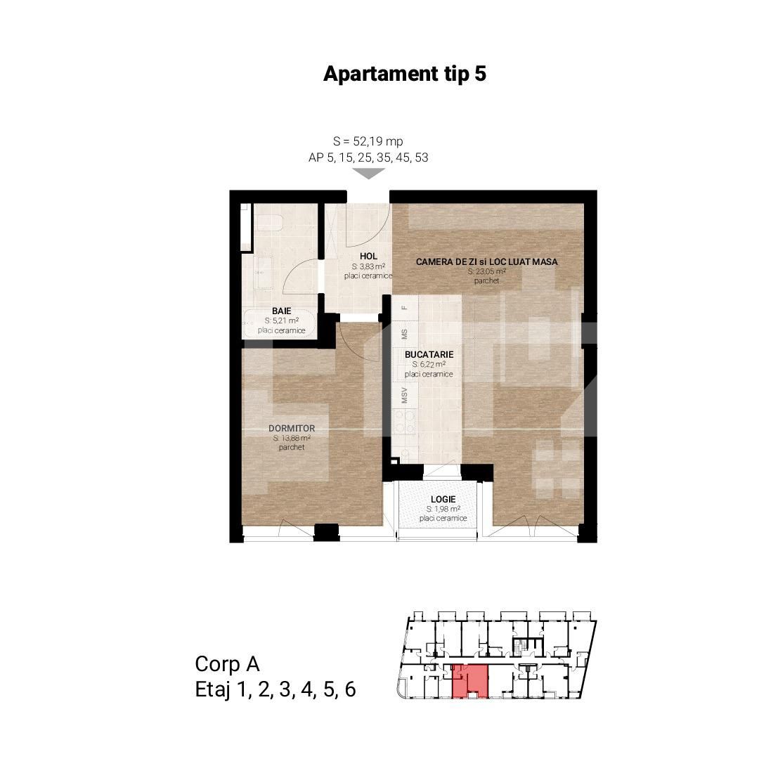 Apartament de vânzare 2 camere Semicentral - 54338AV | BLITZ Cluj-Napoca | Poza1