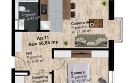 Apartament 2 camere, 46.85 mp utili, imobil nou, zona Leroy Merlin!