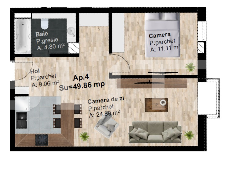 Apartament de vânzare 2 camere Marasti - 54346AV | BLITZ Cluj-Napoca | Poza4