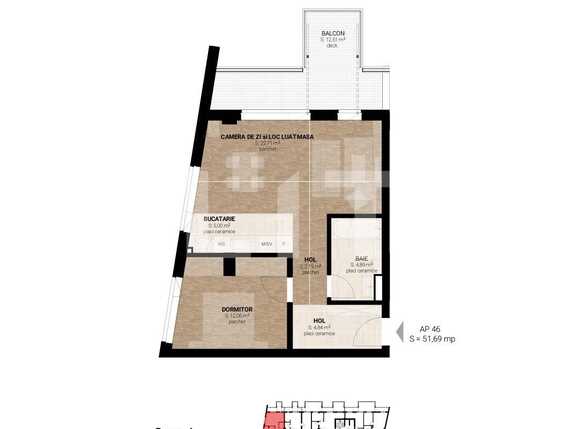 Apartament de vânzare 2 camere Semicentral - 54350AV | BLITZ Cluj-Napoca | Poza1