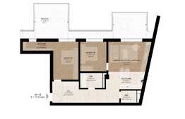 Apartament 3 camere, 73.44 mp, semifinisat, zona Dedeman