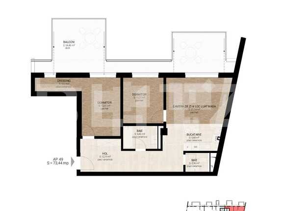 Apartament de vânzare 3 camere Semicentral - 54355AV | BLITZ Cluj-Napoca | Poza1