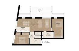 Apartament 3 camere, 74.86 mp, semifinisat, zona Dedeman