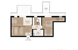 Apartament 2 camere, birou, 62 mp, terasa 28mp, semifinisat, bloc NOU!