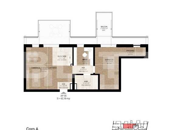 Apartament de vânzare 2 camere Semicentral - 54357AV | BLITZ Cluj-Napoca | Poza1