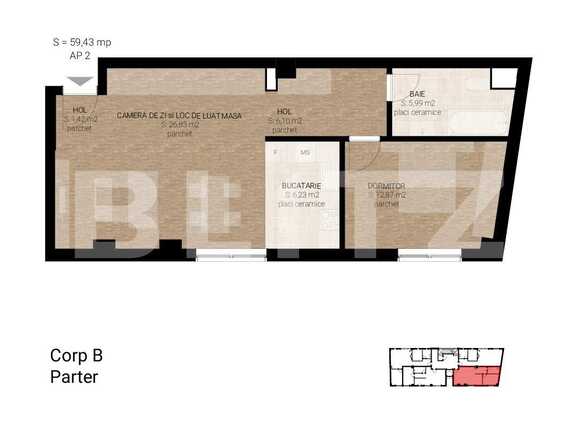 Apartament de vânzare 2 camere Semicentral - 54375AV | BLITZ Cluj-Napoca | Poza1