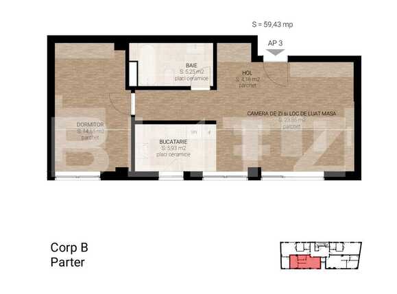 Apartament de vânzare 2 camere Semicentral - 54376AV | BLITZ Cluj-Napoca | Poza1