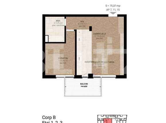 Apartament de vânzare 2 camere Semicentral - 54383AV | BLITZ Cluj-Napoca | Poza1