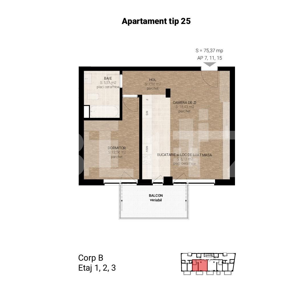 Apartament de vânzare 2 camere Semicentral - 54383AV | BLITZ Cluj-Napoca | Poza1