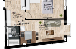 Apartament 2 camere, 49.58 mp utili, imobil nou, zona Leroy Merlin!