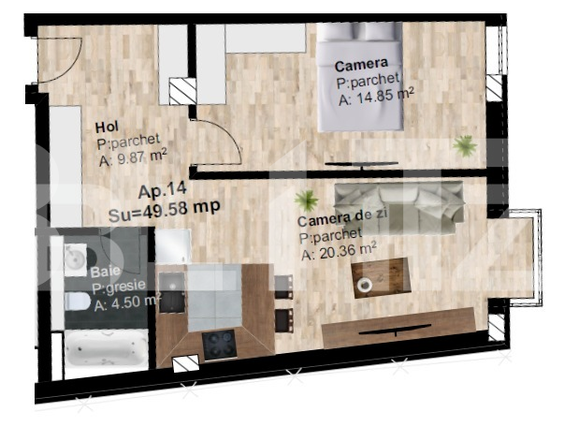 Apartament de vânzare 2 camere Marasti - 54472AV | BLITZ Cluj-Napoca | Poza1