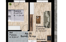 Apartament 2 camere, 42.76 mp utili, imobil nou, zona Leroy Merlin!