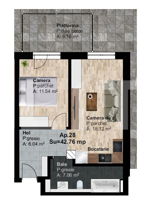 Apartament de vânzare 2 camere Marasti - 54486AV | BLITZ Cluj-Napoca | Poza4