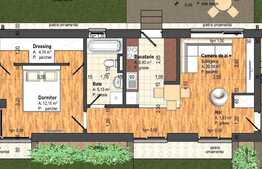 2 camere, 51 mp, semifinisat, gradina 40 mp., parcare bonus, zona Sub Cetate