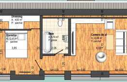 Apartament pe doua niveluri, 4 camere, 105 mp, gradina 31,5 mp.!