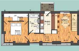 Apartament pe doua niveluri, 4 camere, 105 mp, gradina 31,5 mp.!