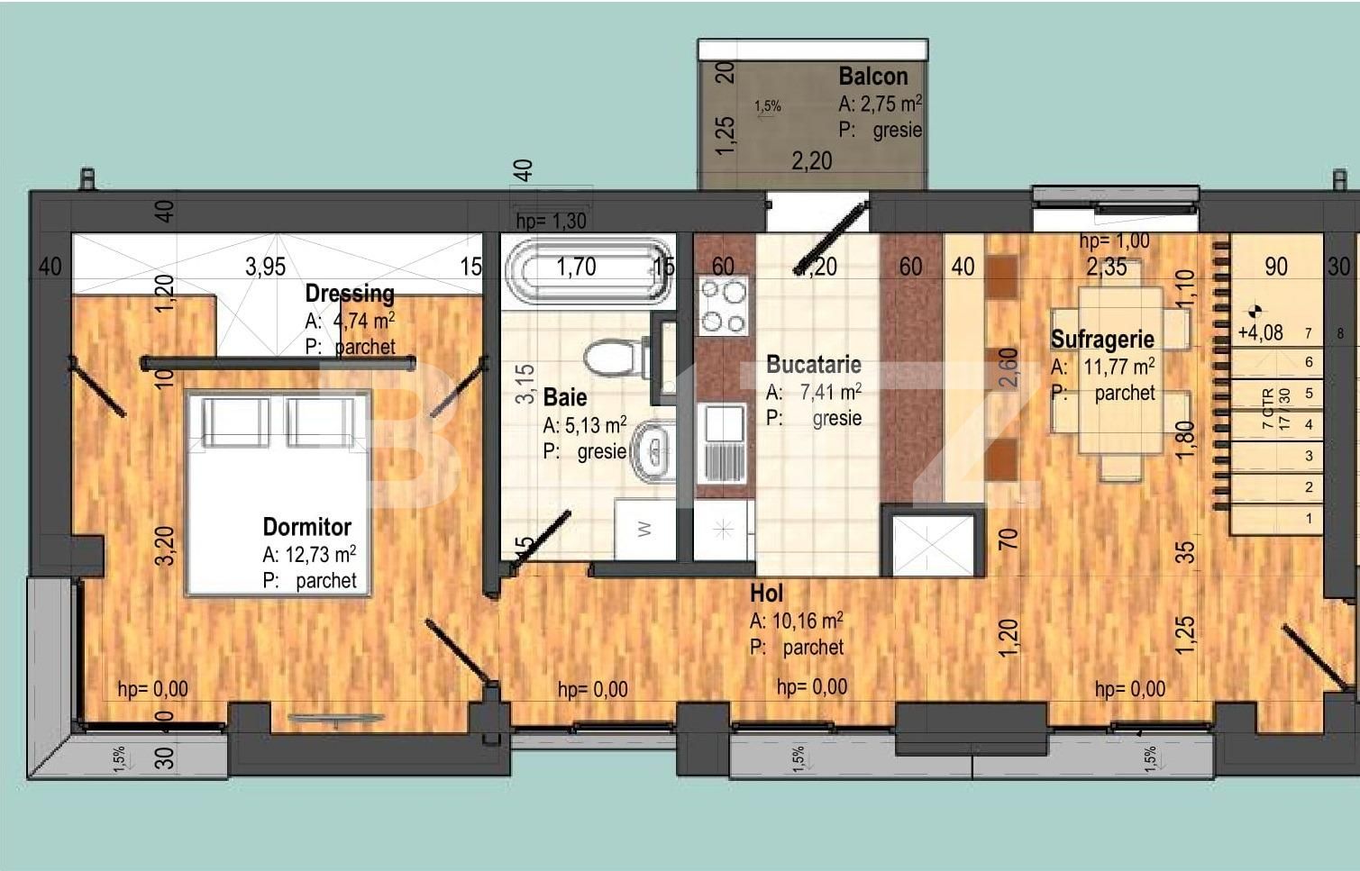 Apartament de vânzare 4 camere Floreşti - 54711AV | BLITZ Cluj-Napoca | Poza3