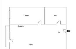 Vanzare 1 camera, 39 mp plus cota parte pod