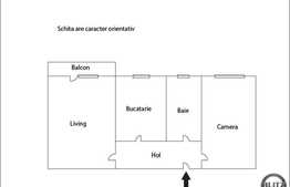 Apartament 2 camere, semifinisat, 57 mp, zona linistita si aerisita