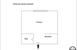 Vanzare 1 camera, 17.8 mp utili, zona supermarketului REAL