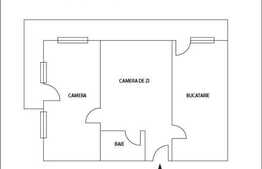 De vanzare apartament cu 2 camere, 60 mp, semifinisat