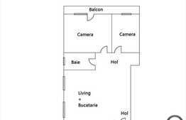Vanzare 3 camere, 60 mp, etaj intermediar! Garaj Subteran!