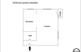 Apartament cu 1 camera de vanzare, 34 mp plus balcon, zona Porii!