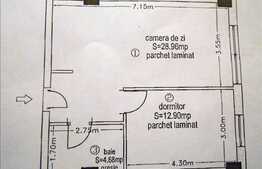 De vanzare 2 camere, 47 mp in imobil nou