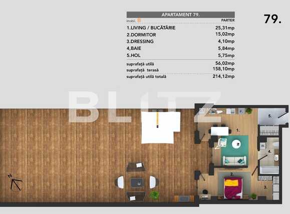 Apartament de vânzare 2 camere Bună Ziua - 56147AV | BLITZ Cluj-Napoca | Poza1