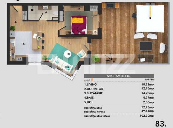 Apartament de vânzare 2 camere Bună Ziua - 56157AV | BLITZ Cluj-Napoca | Poza1