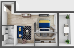 Apartament 1 camera, 44 mp utili, 11 mp terasa, preturi incepand de la 1500 euro, imobil nou! 