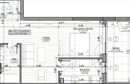 Apartament 1 camera, 44 mp utili, 11 mp terasa, preturi incepand de la 1500 euro, imobil nou! 