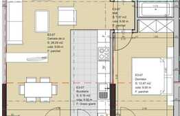 Apartament 2 camere, 56.86 mp, etaj intermediar!