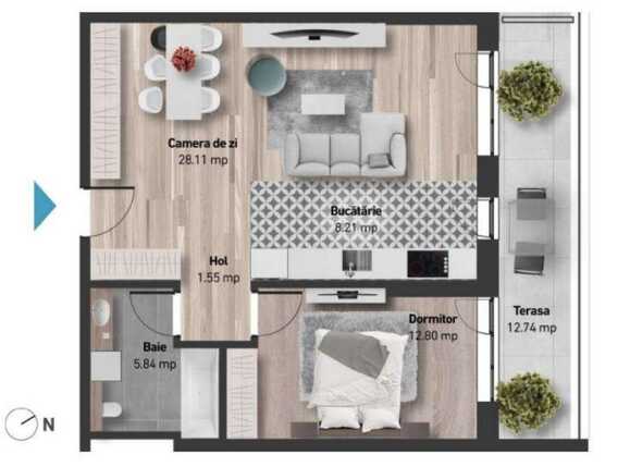 Apartament de vânzare 2 camere Zorilor - 56210AV | BLITZ Cluj-Napoca | Poza1