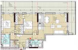 Apartament 3 camere, 86.45 mp, TERASA 49 mp 