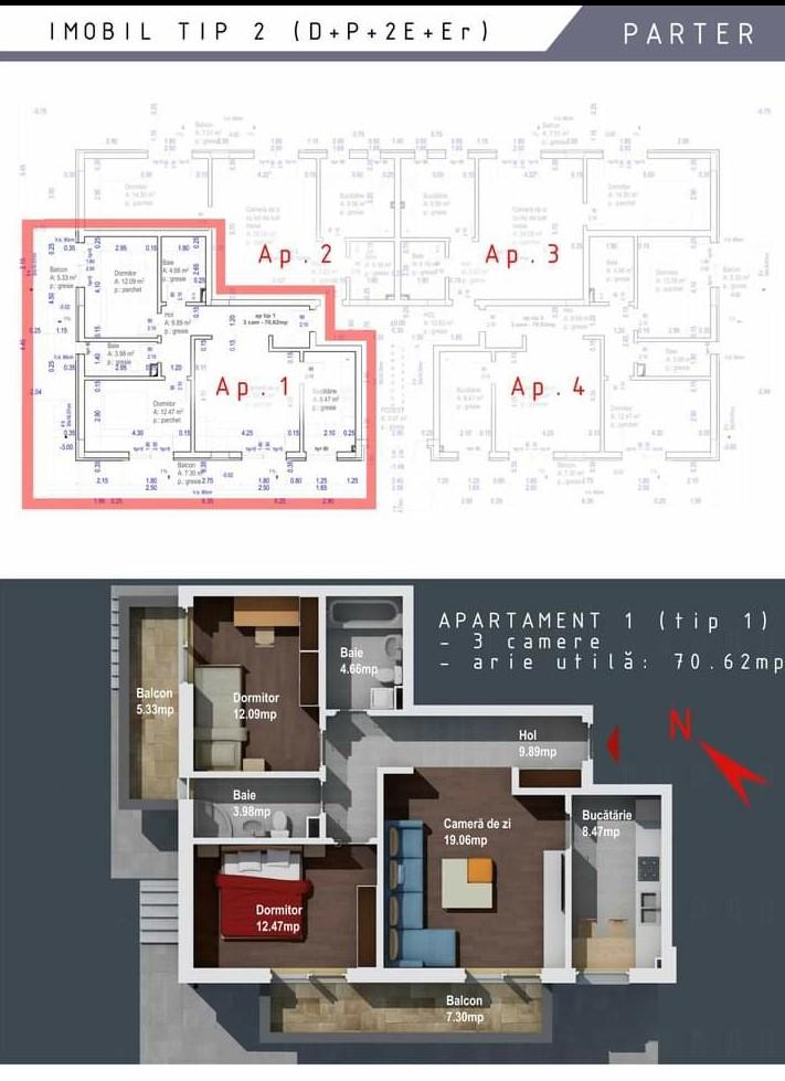 Apartament de vânzare 3 camere Baciu - 56218AV | BLITZ Cluj-Napoca | Poza1