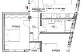 3 camere, 67.88 mp, etaj intermediar, imobil nou, zona strazii Fabricii!