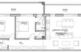 3 camere, 75.40 mp utili, 2 balcoane, imobil nou,finisat zona strazii Fabricii!